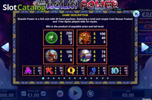 Οθόνη5. Shaolin Power Κουλοχέρης 