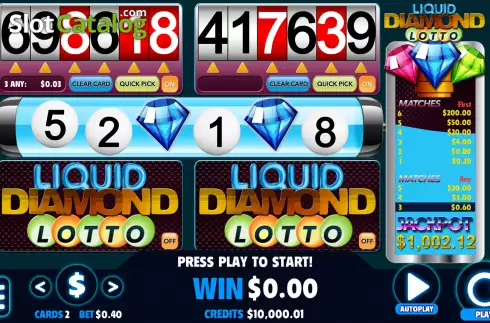 Οθόνη2. Liquid Diamond Lotto Κουλοχέρης