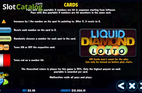 Οθόνη5. Liquid Diamond Lotto Κουλοχέρης