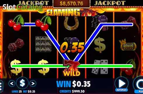 Οθόνη4. Flaming Seven (Jackpot Software) Κουλοχέρης