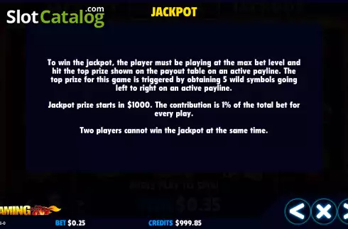 Οθόνη8. Flaming Seven (Jackpot Software) Κουλοχέρης