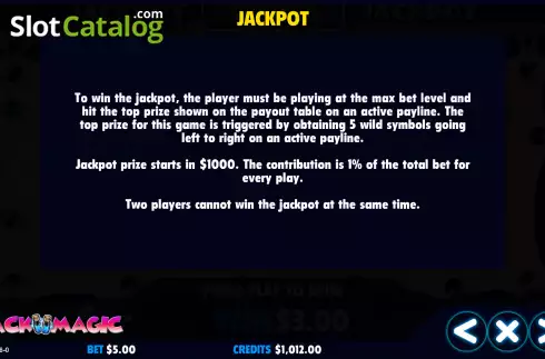 Οθόνη8. Black Magic (Jackpot Software) Κουλοχέρης