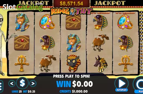 Οθόνη2. King Tut (Jackpot Software) Κουλοχέρης