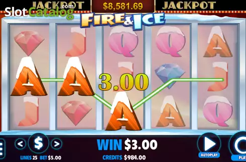Οθόνη4. Fire & Ice (Jackpot Software) Κουλοχέρης