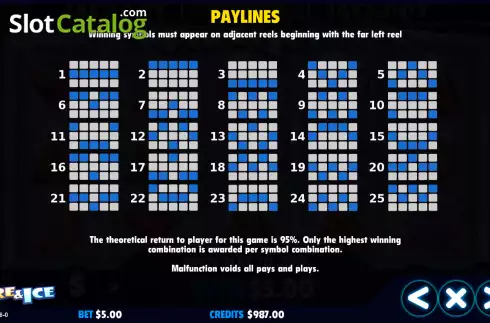 Οθόνη6. Fire & Ice (Jackpot Software) Κουλοχέρης