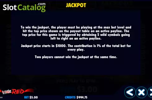 Οθόνη9. Little Red (Jackpot Software) Κουλοχέρης