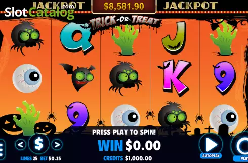 Οθόνη2. Trick or Treat (Jackpot Software) Κουλοχέρης 