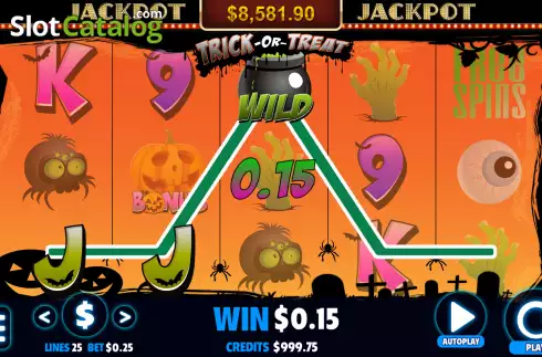 Οθόνη3. Trick or Treat (Jackpot Software) Κουλοχέρης 
