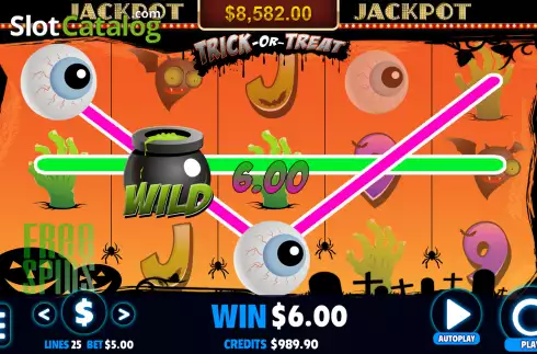 Οθόνη4. Trick or Treat (Jackpot Software) Κουλοχέρης 