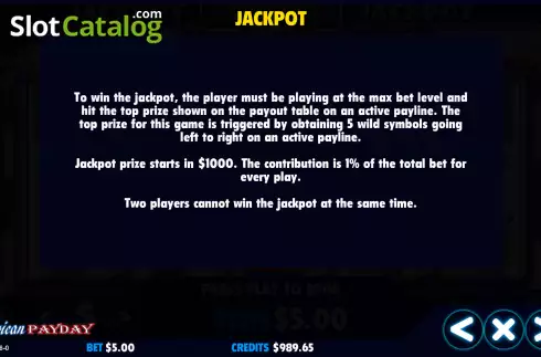 Οθόνη9. American Payday Κουλοχέρης