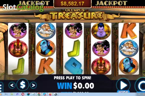 Οθόνη2. Olympus Treasure (Jackpot Software) Κουλοχέρης