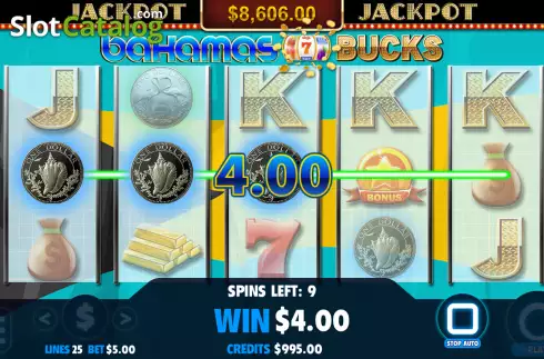 Οθόνη3. Bahamas Bucks Κουλοχέρης