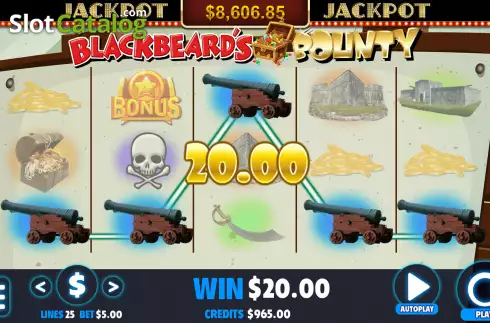 Οθόνη4. Blackbeard's Bounty (Jackpot Software) Κουλοχέρης