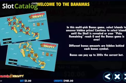 Οθόνη7. Blackbeard's Bounty (Jackpot Software) Κουλοχέρης