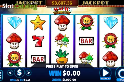 Οθόνη2. Magic Mushrooms (Jackpot Software) Κουλοχέρης