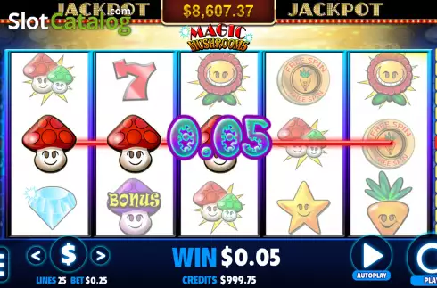 Οθόνη3. Magic Mushrooms (Jackpot Software) Κουλοχέρης