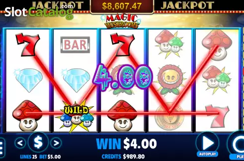 Οθόνη4. Magic Mushrooms (Jackpot Software) Κουλοχέρης