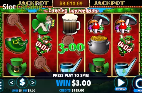Οθόνη3. Dancing Leprechaun Κουλοχέρης