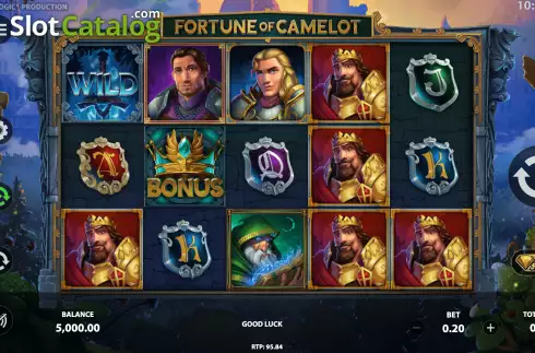 Οθόνη3. Fortune of Camelot Κουλοχέρης