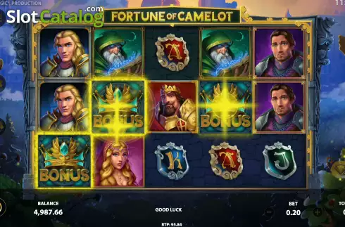 Οθόνη5. Fortune of Camelot Κουλοχέρης