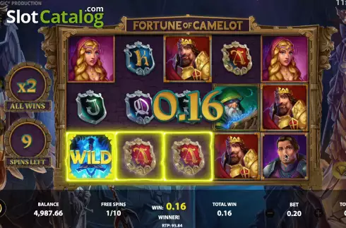 Οθόνη7. Fortune of Camelot Κουλοχέρης