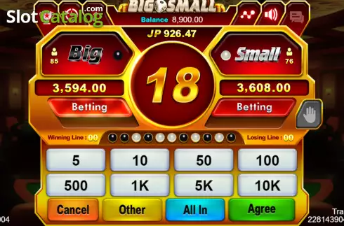 Οθόνη2. Big Small (Jili Games) Κουλοχέρης
