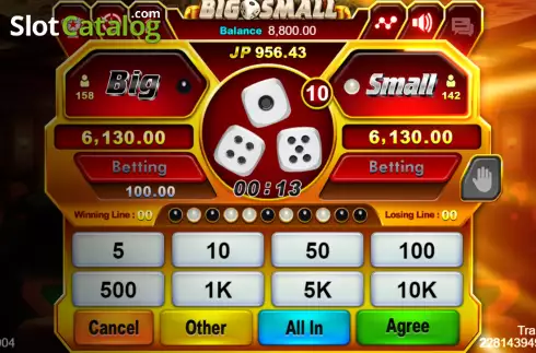 Οθόνη4. Big Small (Jili Games) Κουλοχέρης