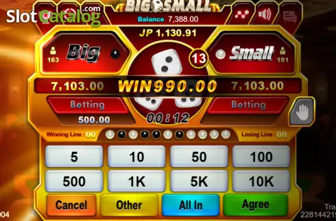 Οθόνη6. Big Small (Jili Games) Κουλοχέρης
