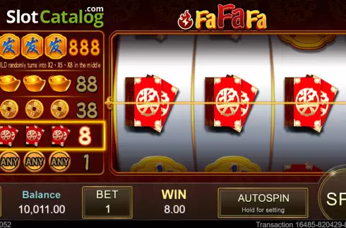Οθόνη5. FA FA FA (Jili Games) Κουλοχέρης