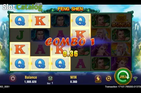Οθόνη5. Feng Shen (Jili Games) Κουλοχέρης