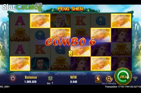 Οθόνη7. Feng Shen (Jili Games) Κουλοχέρης