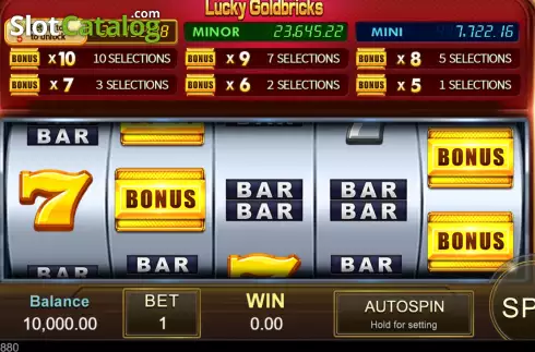 Οθόνη2. Lucky Goldbricks Κουλοχέρης 