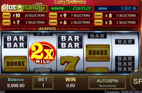 Οθόνη3. Lucky Goldbricks Κουλοχέρης 