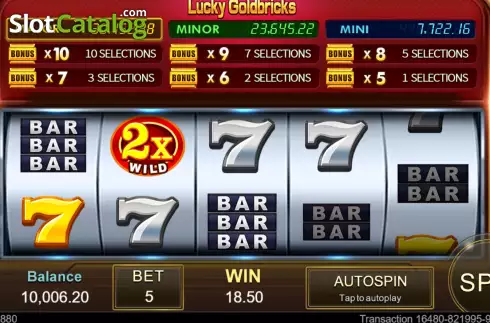 Οθόνη4. Lucky Goldbricks Κουλοχέρης 