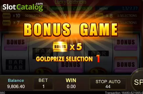 Οθόνη6. Lucky Goldbricks Κουλοχέρης 
