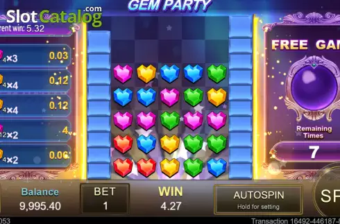 Οθόνη7. Gem Party Κουλοχέρης
