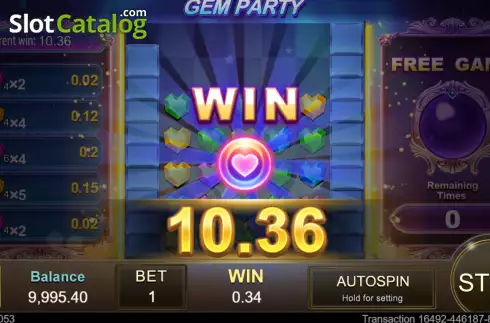 Οθόνη9. Gem Party Κουλοχέρης