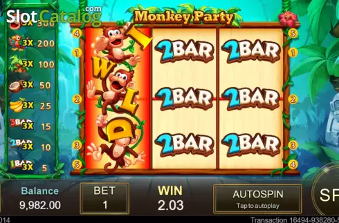 Οθόνη4. Monkey Party Κουλοχέρης 