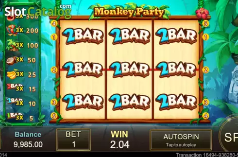 Οθόνη5. Monkey Party Κουλοχέρης 