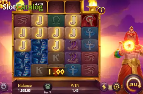 Οθόνη5. Egypt's Glow (Jili Games) Κουλοχέρης 