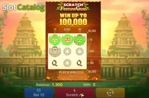 Οθόνη3. Fortune Gems Scratch Κουλοχέρης