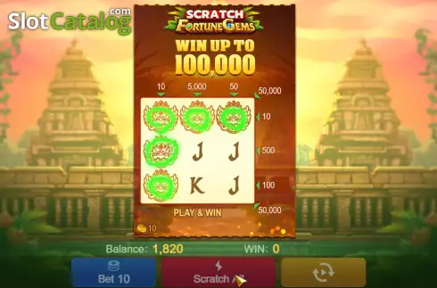 Οθόνη4. Fortune Gems Scratch Κουλοχέρης