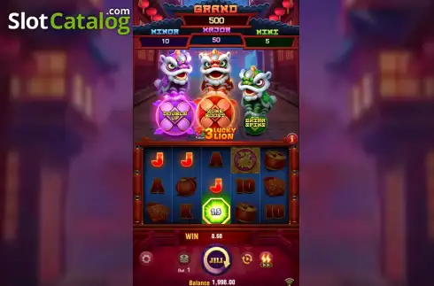 Οθόνη4. 3 Lucky Lion Κουλοχέρης