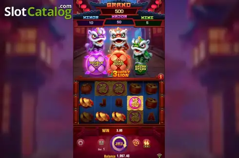 Οθόνη5. 3 Lucky Lion Κουλοχέρης