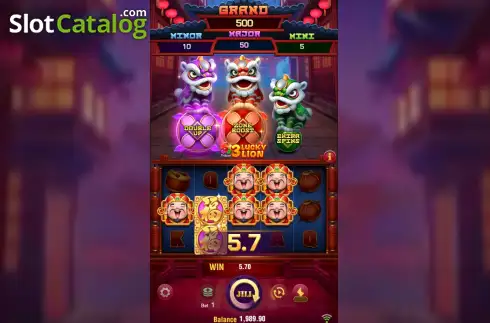Οθόνη6. 3 Lucky Lion Κουλοχέρης