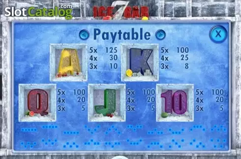 Πίνακας πληρωμών 1. Ice 7 Bar Κουλοχέρης 