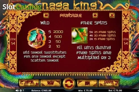 Πίνακας πληρωμών 3. Naga King Κουλοχέρης
