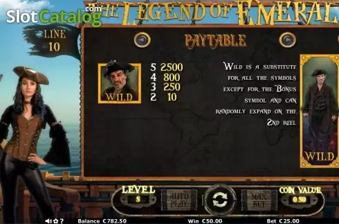 Πίνακας πληρωμών 3. The Legend of Emerald Κουλοχέρης