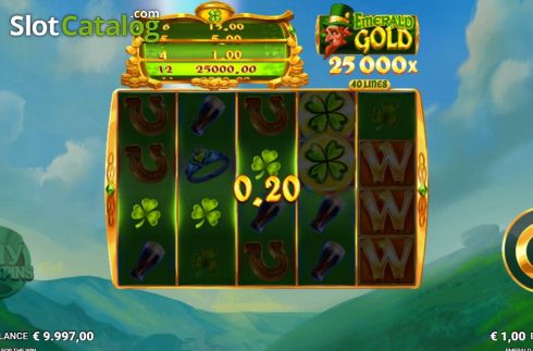 Οθόνη3. Emerald Gold (JustForTheWin) Κουλοχέρης