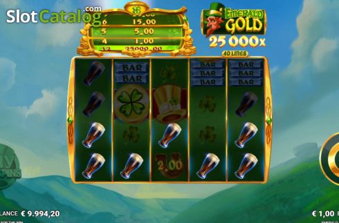 Οθόνη4. Emerald Gold (JustForTheWin) Κουλοχέρης